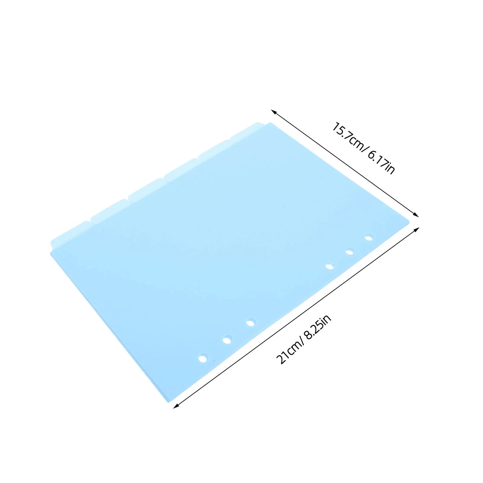 6Pcs Notebook Index Dividers Plastic Binder Tabs Tear Resistant Reusable PP Sheets for Planner Loose Leaf Filing Study Office