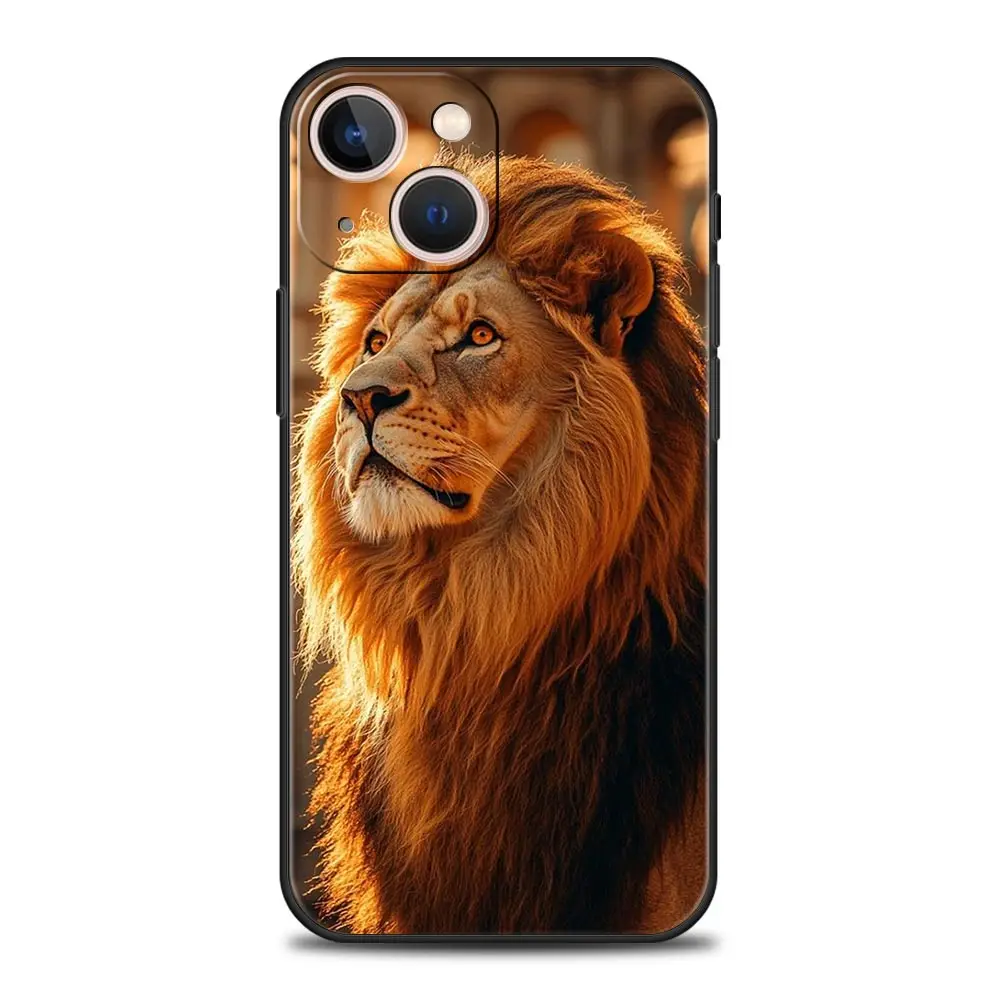 Tigre Wolf Lion Animal Phone Case For iPhone 16 13 15 14 12 11 Pro MAX XR X SE XS 7 8 Plus Soft TPU Shell Cover