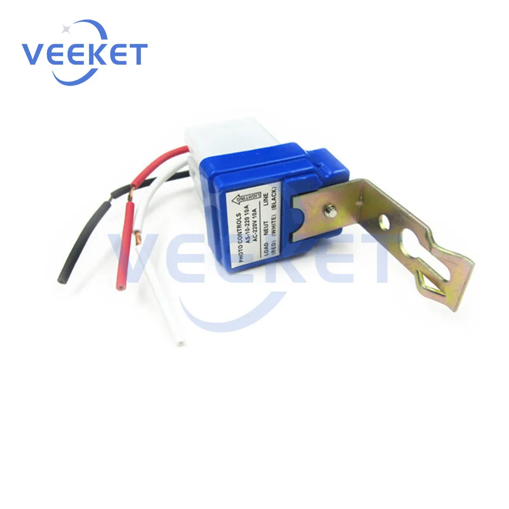 Auto Switch Sensor Aan/Uit Fotocel Straat Licht Schakelaar 50-60Hz 10A Foto Controle Photoswitch Sensor Dc 12V 24V Ac 220V