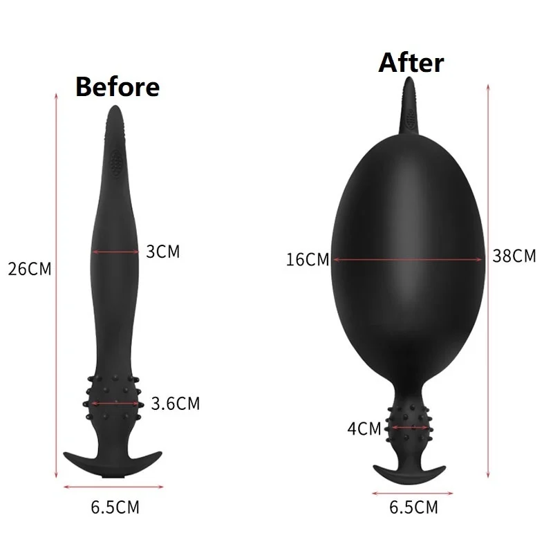 BDSM Inflate Anal Plug Silicone Expandable Big Butt Plug G Spot Prostate Massager Anus Dilator Anal Dildo Sex Toys For Women Men