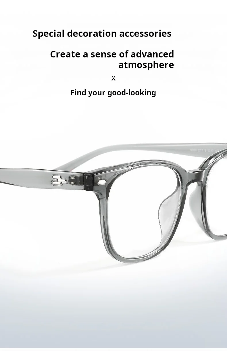 YIMARUILI Optische Brillen für Herren und Damen, blaues Licht blockierende Lesebrille, TR90, quadratische Grad-Brille 9089 – Detail 8