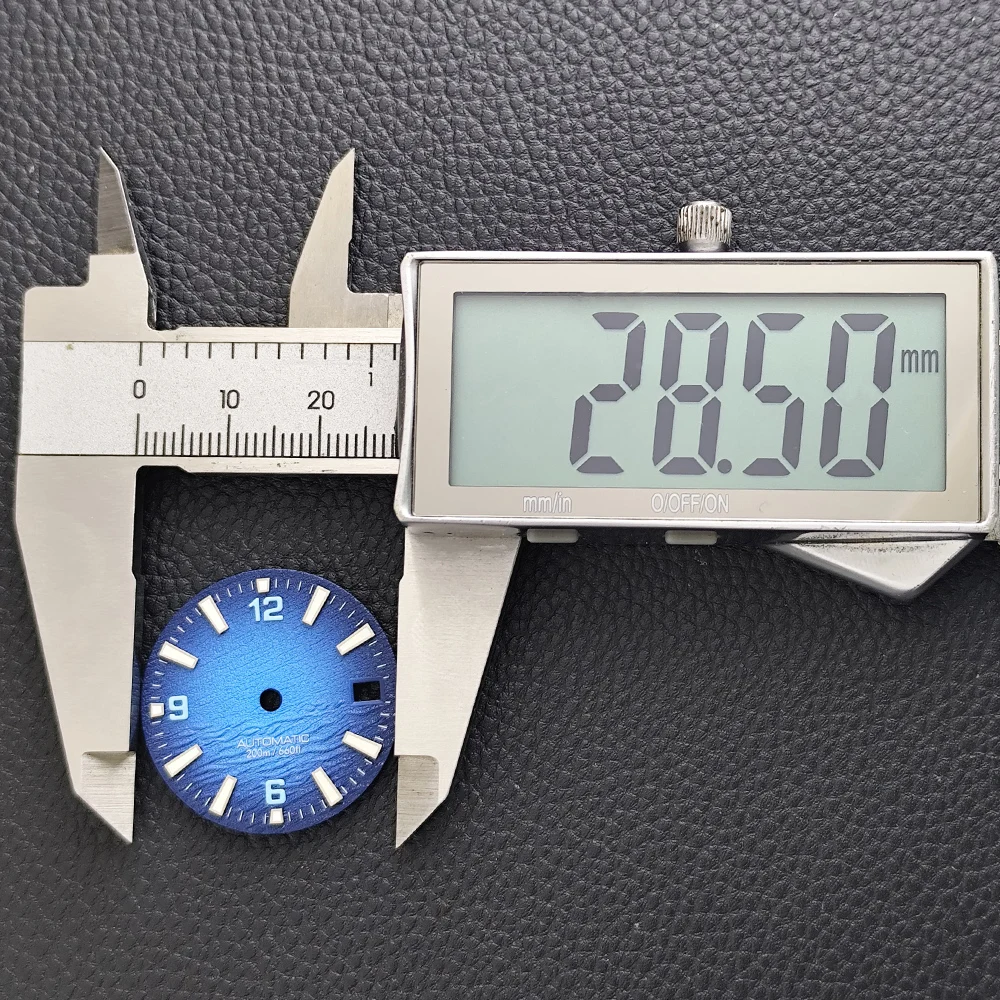 28,5mm Neues Design Sea NH35 Zifferblatt C3 Leuchtend/BGW9 Leuchtend Passend für NH35 NH36 Uhrwerk Mechanisches Uhrenteil für Herren – Detail 7