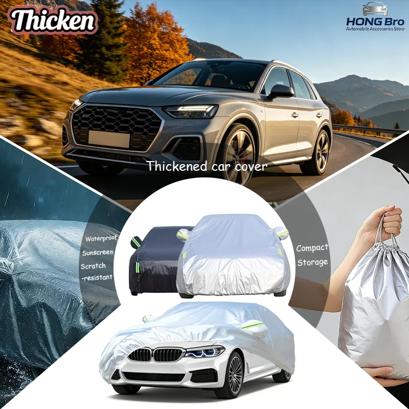 

For Audi Q5 8R FY 2008-2023 Full Car Cover Outdoor Sun Shade Anti-UV, Waterproof, Snow Rain Protection, Dustproof Cover