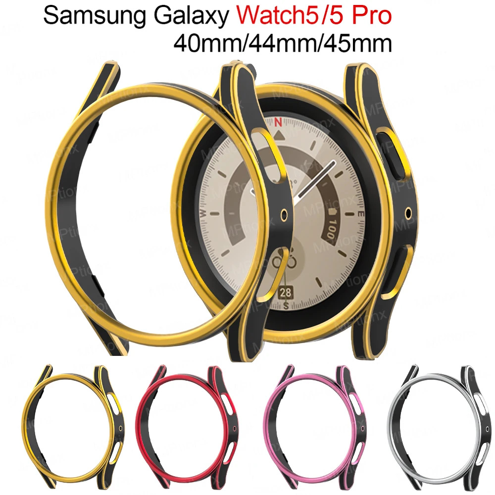 Watch Case for Samsung Galaxy Watch 5 40mm44mm,Hard PC Bumper Set for Watch Galaxy 5 Pro 45mm All-Around Protective Bumper Shell