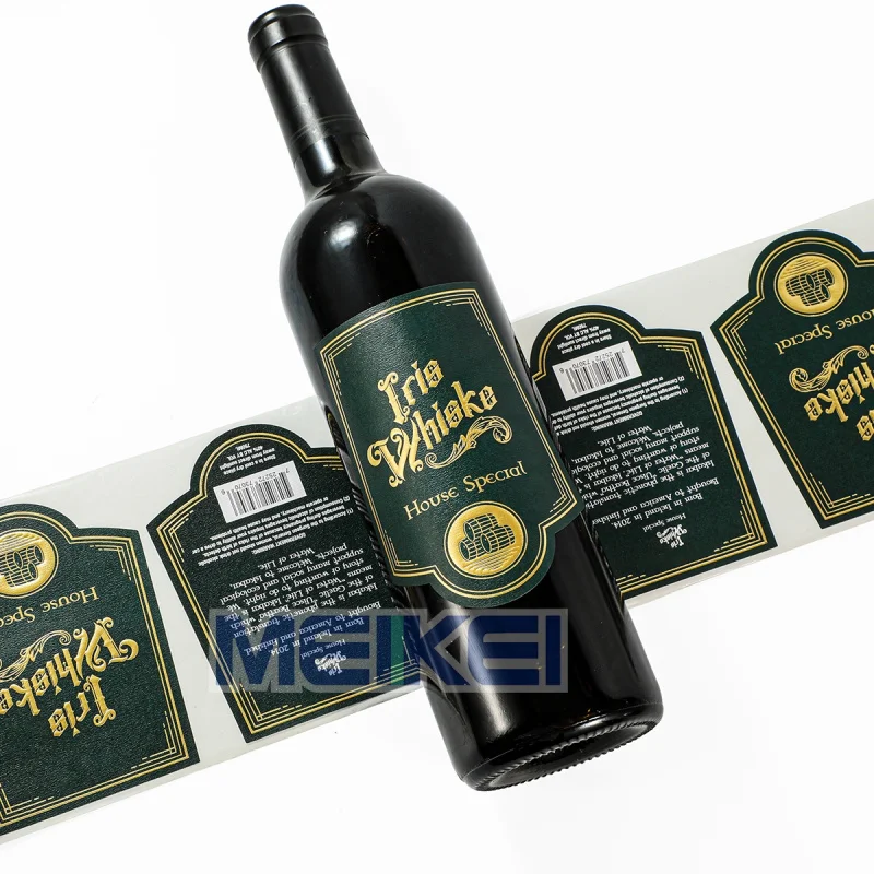 custom.Blue Texture Whisky Label Sticker Your Stickers Custom Printing Resistant Bottle Label Stickers Emboss