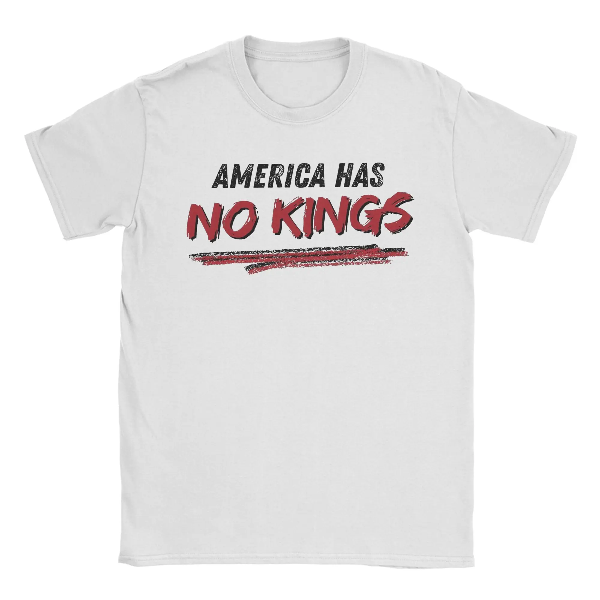 

Мужская футболка America Has No Kings, топы из чистого хлопка, юмористические футболки с короткими рукавами и круглым воротником, футболки 4XL, 5XL, 6XL