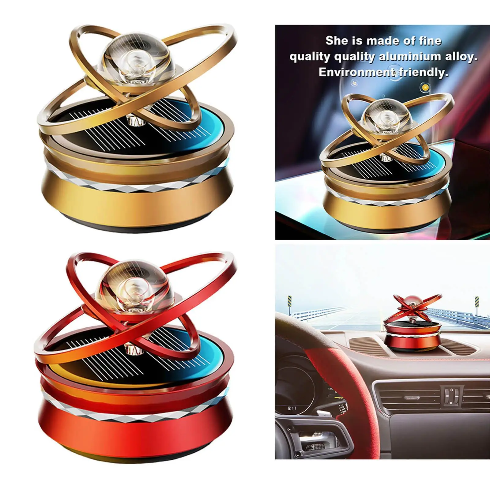 Solar Power Car Aroma Air Freshener for Car Interior Home Office Decoration