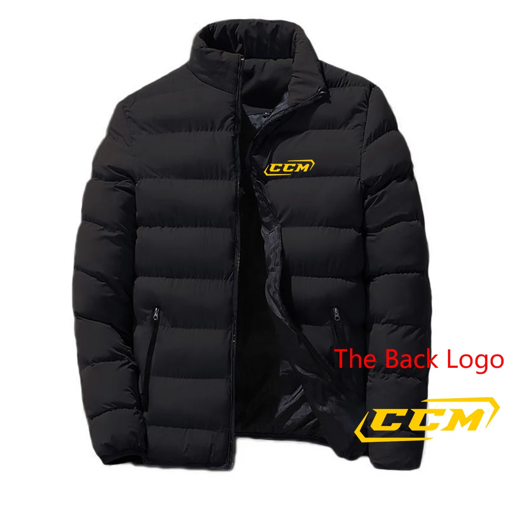 

Winter 2025 new men's CCM printing fashion outdoor classic men's casual cotton-padded jacket fashion cardigan coat.