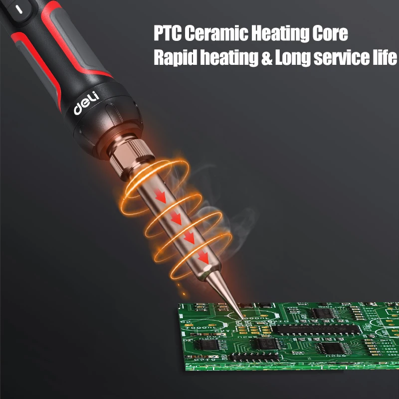 Kit de pistola para soldar de 90W, herramientas de soldadura LCD con temperatura ajustable, puntas de soldadura con calentador de cerámica