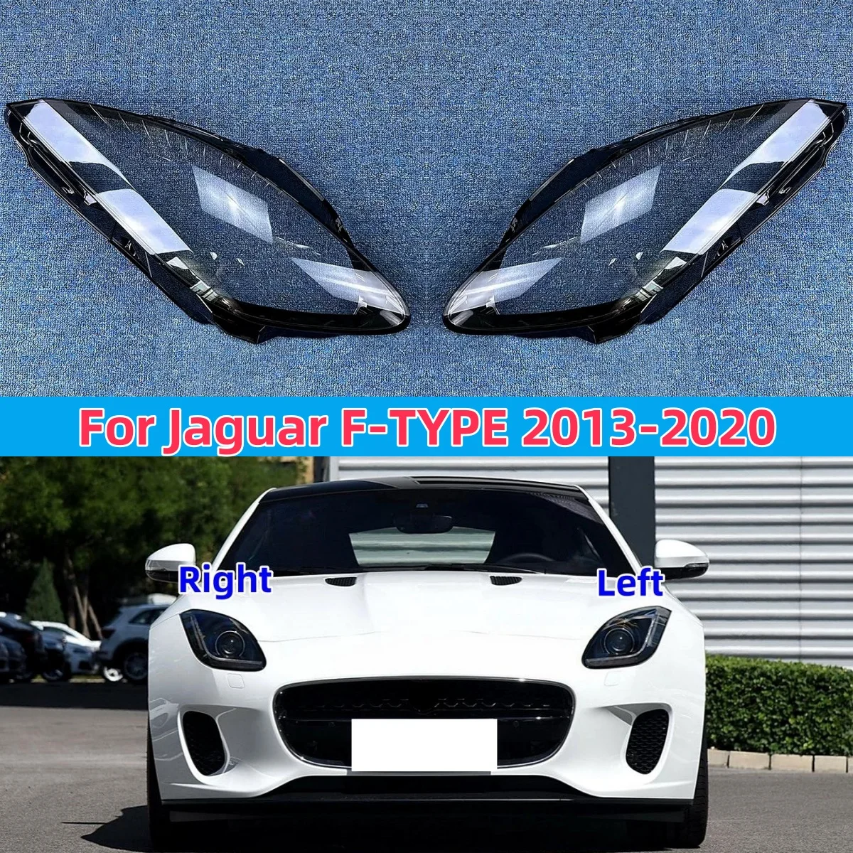 For Jaguar F-TYPE 2013 2014 2015 2016 2017 2018 2019 2020 Headlight Glass Lampshade Headlight Shell Lens Lamp Cover Lens