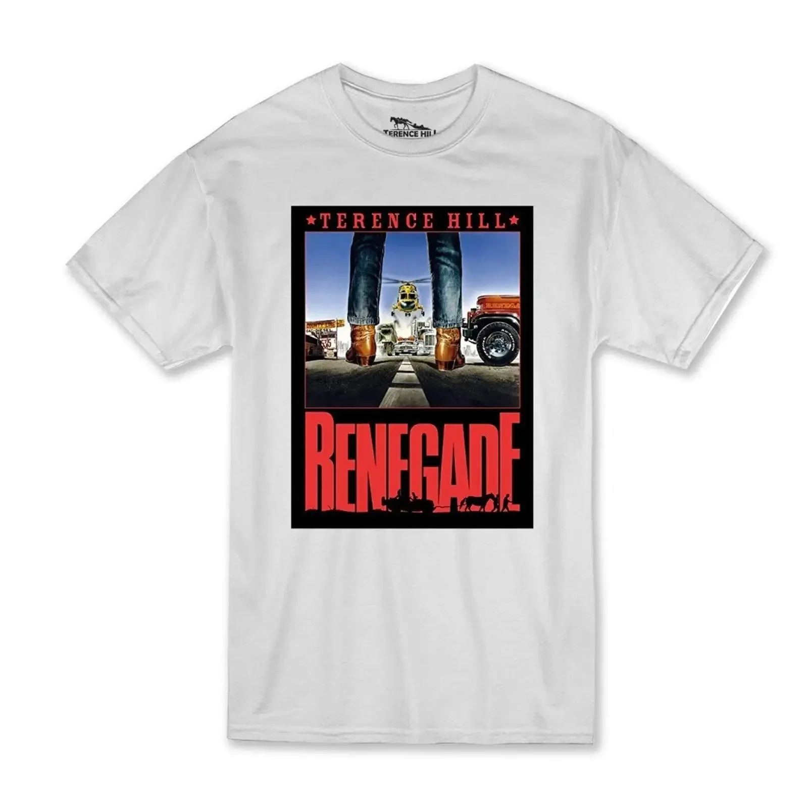 Camiseta Kino Renegade Weiss Terence Hill Renato Casaro Edition, edición vintage, lavada, para uso diario, ropa de diseñador, ligeramente desgastada