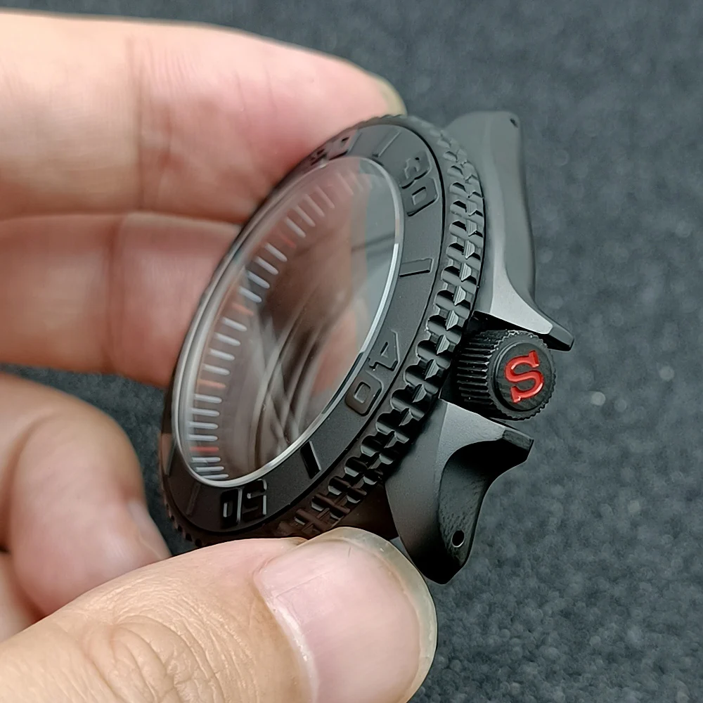 Skx007 Case 42Mm Herenhorloges Stalen Kast Fit Nh35 Nh36 Bewegingskast Horloge Accessoires Rvs Convex Glas 22Mm Band