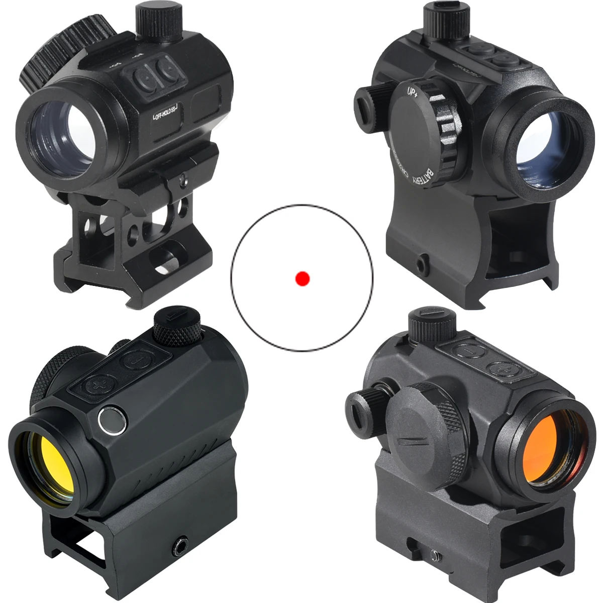 R5 M1KL M1KS Red Dot Sight Tactical Optic Reflex Holographic Closed Red Dot Rifle Scope Detachable Base Low Power Consumption