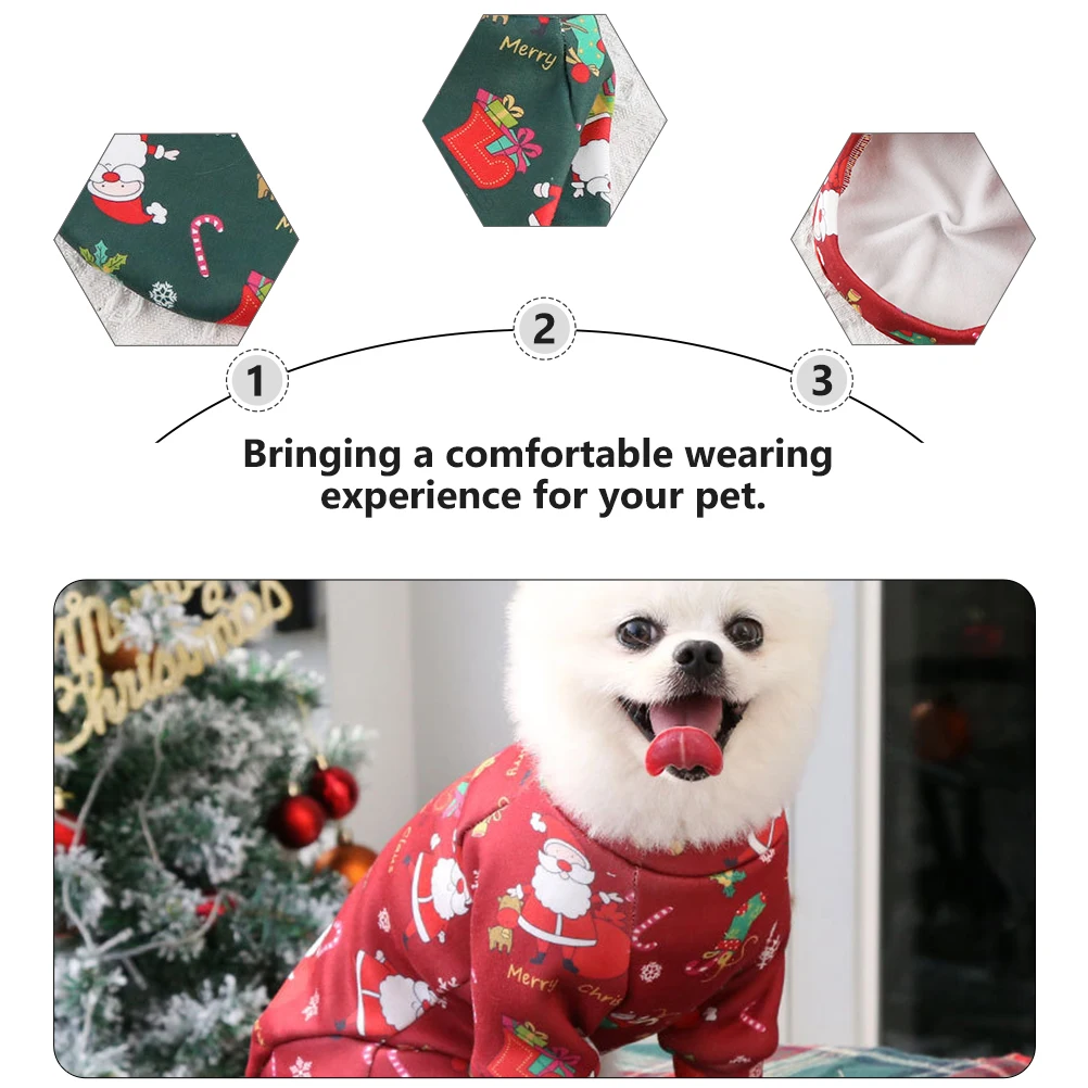 

2 Pcs Clothes for Pets Dog Costume Costumes Dogs Outfits Small Apparel Jacket with Hat Holiday