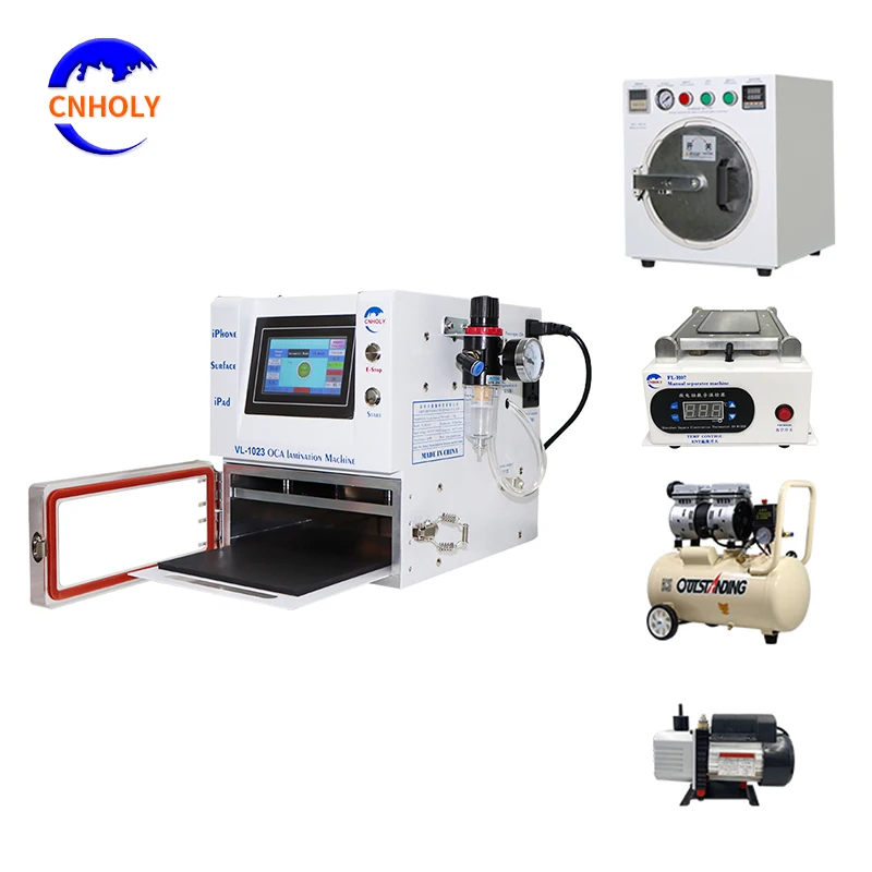 CNHOLY 5-piece Set Oca Vacuum Lamination Machine Phone Lcd Flat Screen Bonding Repair Machine