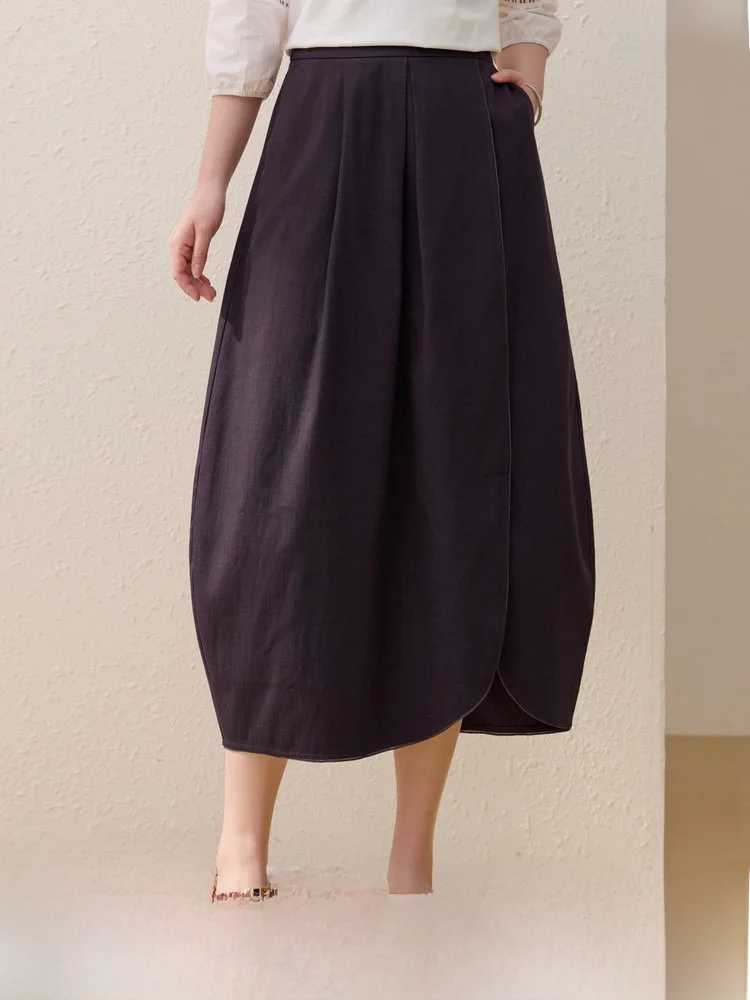 

plus Size Fashionable Floral Print Split High Waist A-Line Skirt Universal Fit Spring New Arrival Women's Clothing