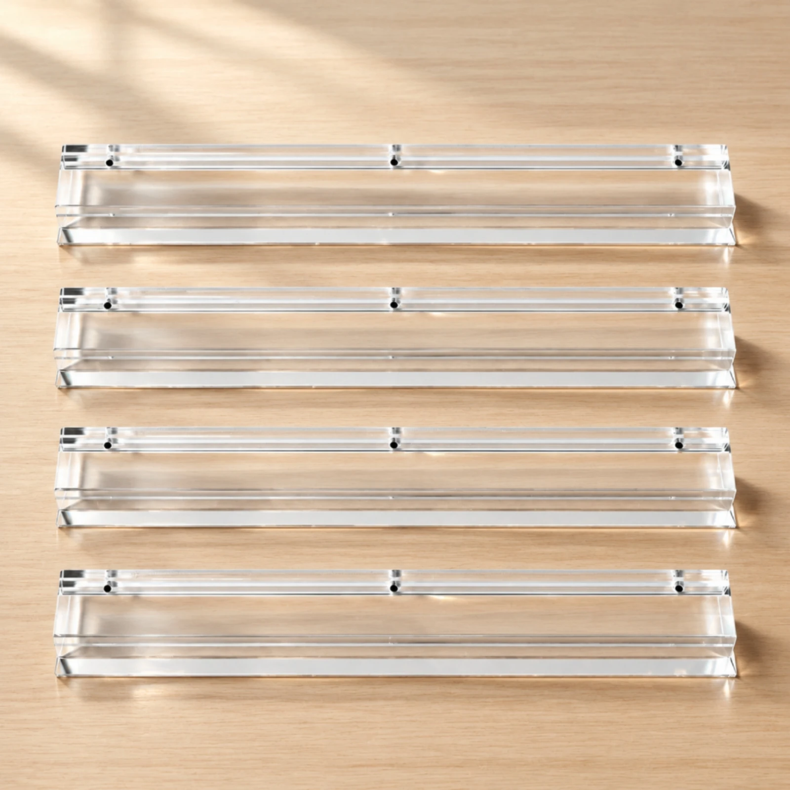 Transparent Mahjong Tile Pusher Guide for Home Game Night Acrylic Rack Organizer