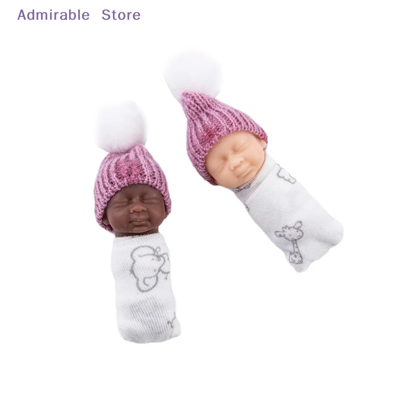 wSimulation Baby Newborn Pvc Ornament Handle Toy  Finger Doll Real Clothes Random
