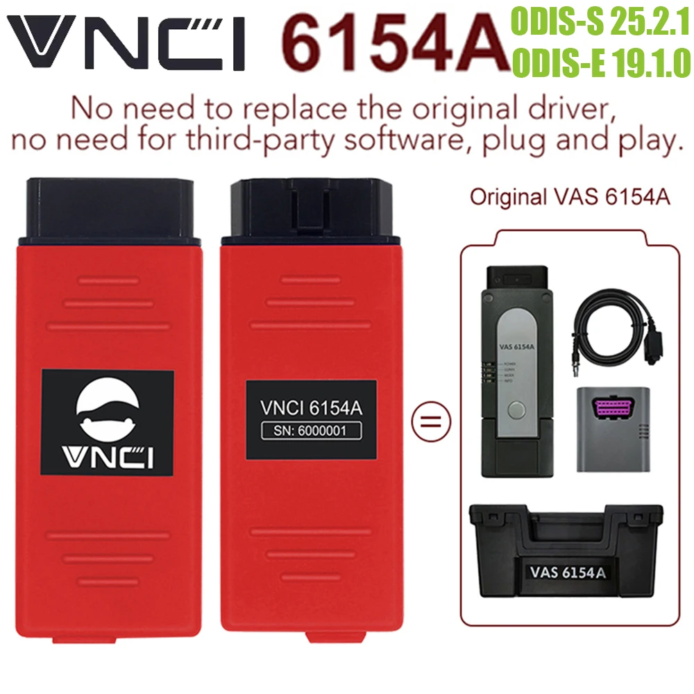 VNCI 6154A VNCI6154A Support latest version ODIS Software And CAN FD DoIP Protocol Original Drive Better Than SVCI 6154