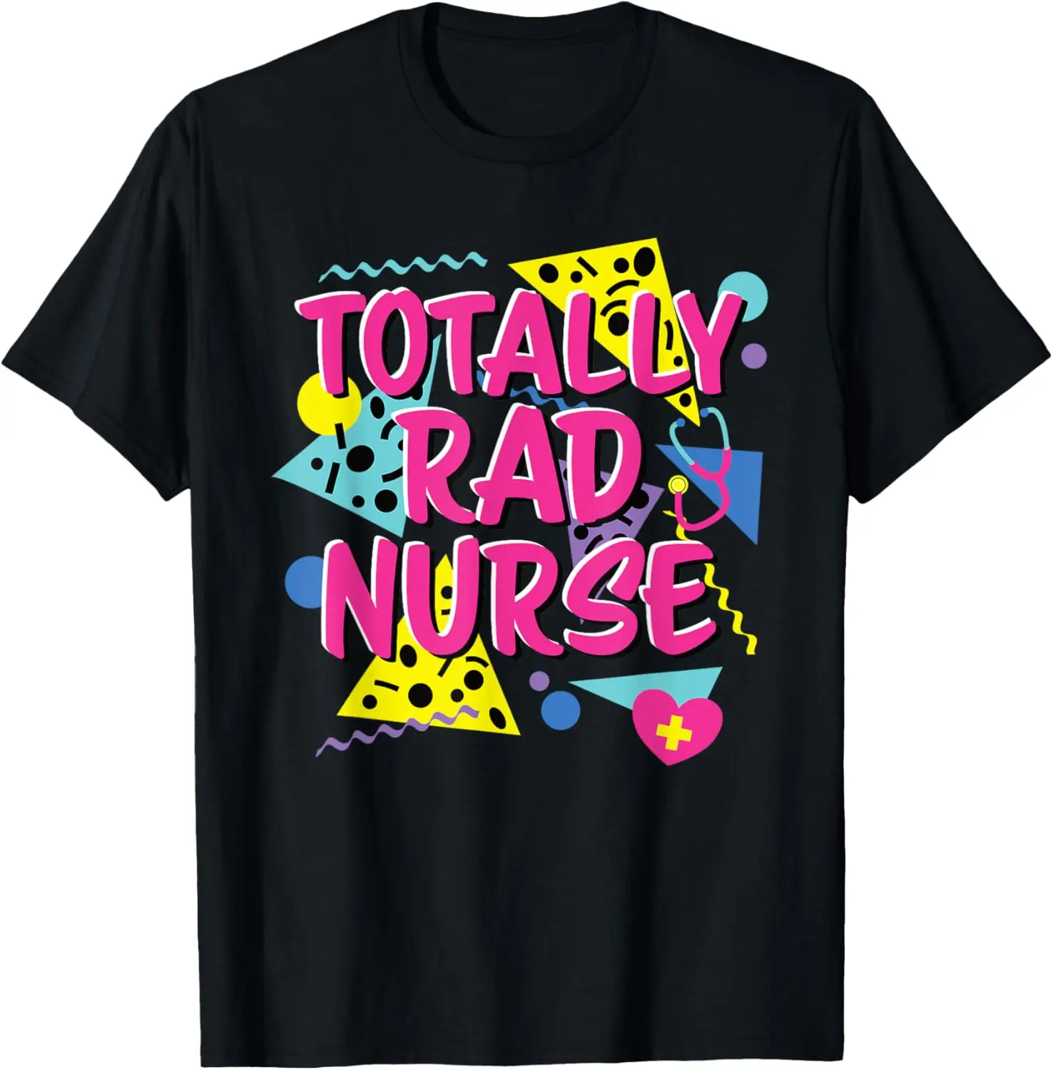 

80s 90s Nurse Costume Lazy Halloween Party Theme 1980s 1990s T-Shirt