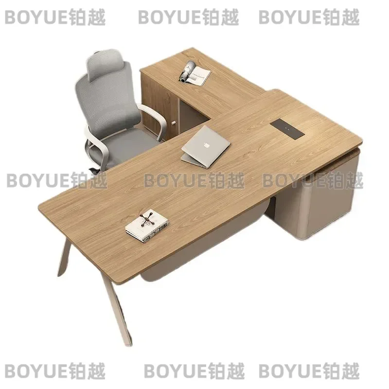 for Simple Modern Boss Office Desk and Chair Combination Single Office Furniture Table Large Desk Supervisor Table Manager