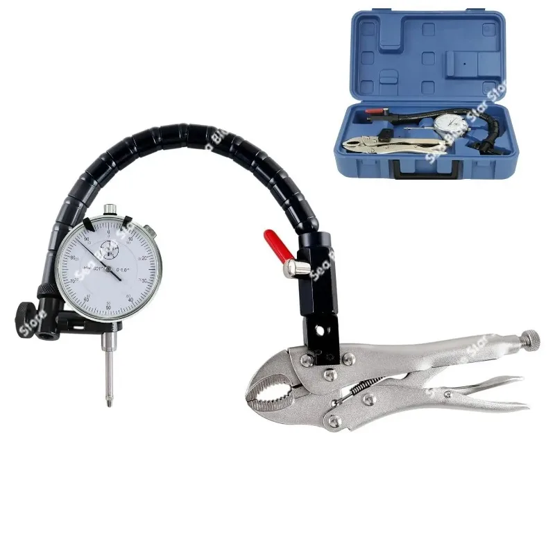 Brake Disc Jump Detector Power Clamp Measuring Tool Plastic Box Set Car Engine Maintenance Tool