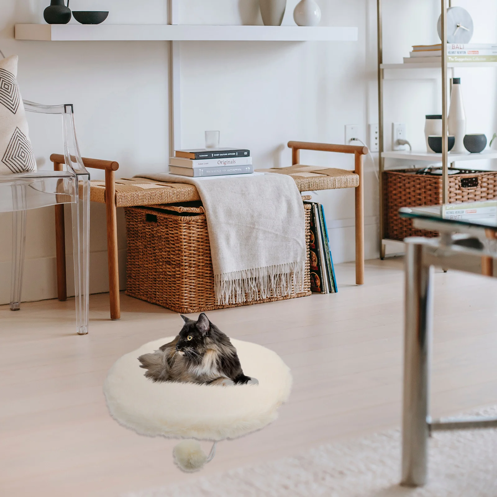 

1Pcs Cat Sleeping Cushion Pet Warm Cushion Soft Padding Anti-Slip Pet Bed Mat for Kitten Cats Dogs Cozy Rest Pad