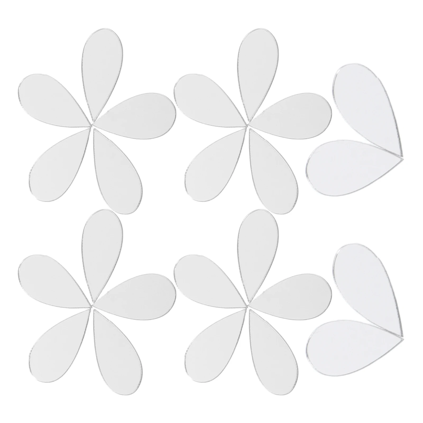 

Cartoon Raindrops Wall Stickers 3 Bags Mirror Tiles Acrylic Teardrop Bedroom Decor Crafts Selfadhesive Kids Room