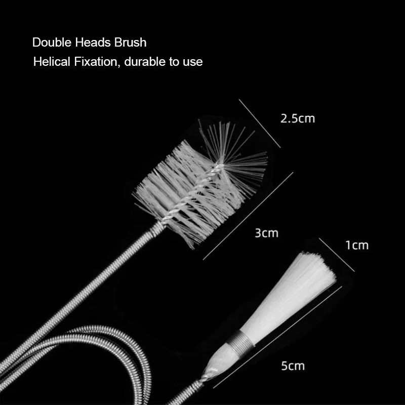 90cm Aquarium Tube Pipe Cleaning Brush Stainless Steel Water Filter Air Tube Flexible Hose Aquarium Accessories Double Heads