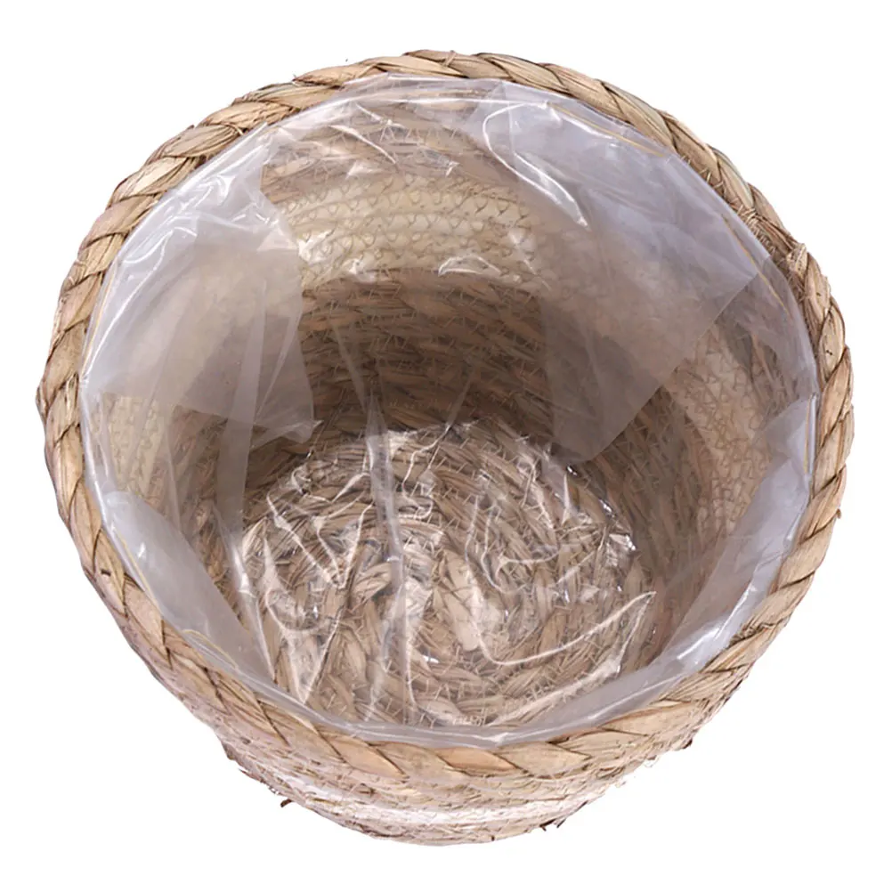 

Versatile Seagrass Planter Basket Woven Baskets for Plants Minimalist Design Indoor Outdoor Storage Plant Basket