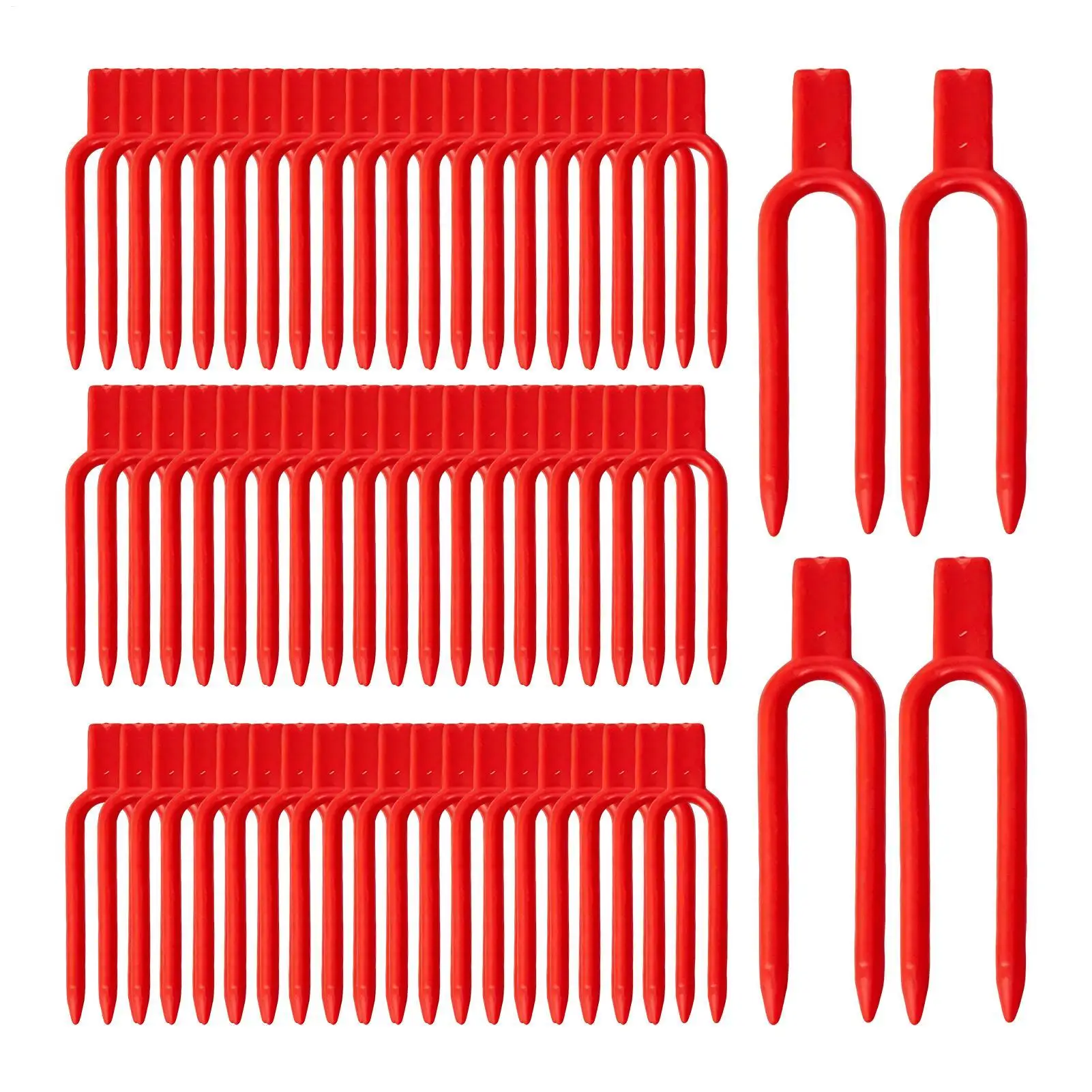 100PCS Plant Vine Fixing Pins, Reusable Garden S taples For Strawberry Watermelon Climbing Plants, Heavy Duty Securing Tool
