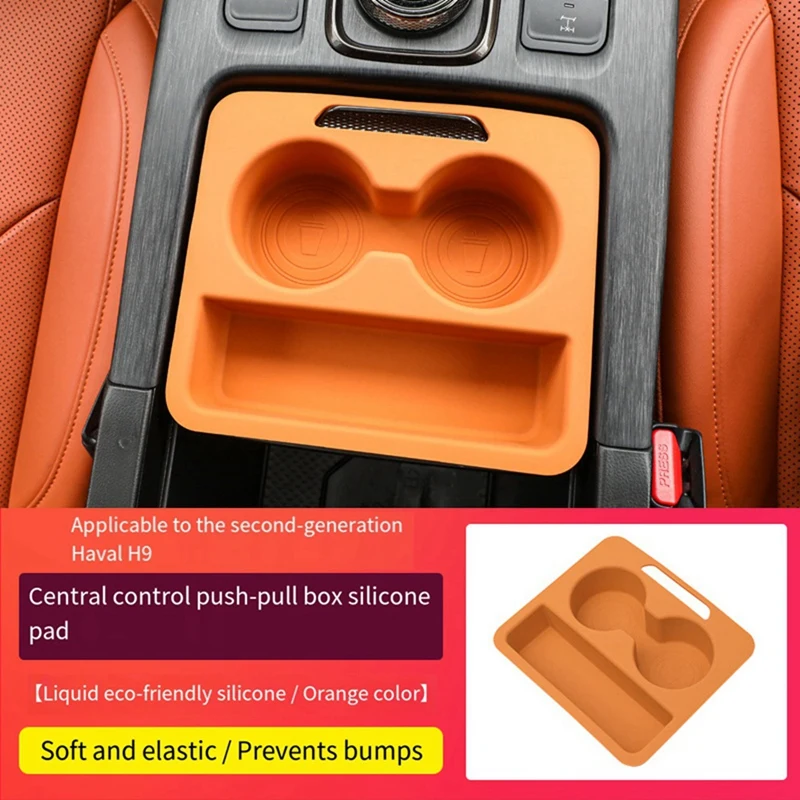 Super Sale Car Central Control Storage Silicone Pad for Great Wall Haval H9 2024-2025 Car Interior Accessories