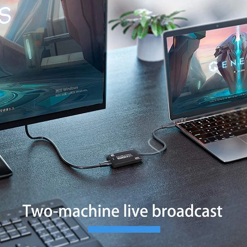 การ์ดจับภาพวิดีโอ2X ไปยัง USB 3.0 Full HD 1080P 4K การ์ดจับภาพสตรีมสดและบันทึก