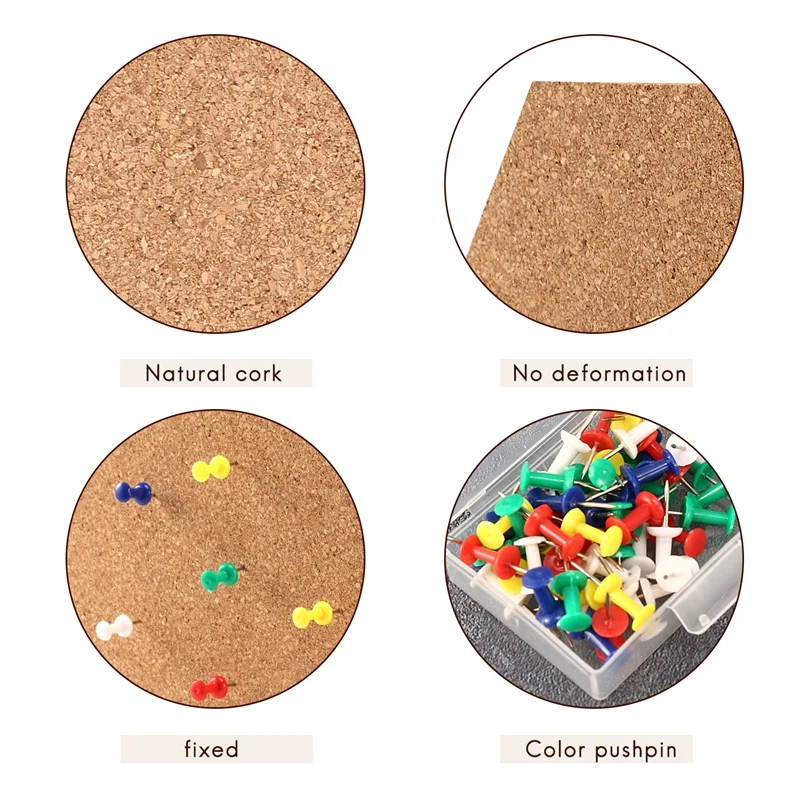 6Pcs Hexagon Cork Board Tiles Self Adhesive Thick Corkboards For Wall Memo Boards Pin Board Decorative Bulletin Board