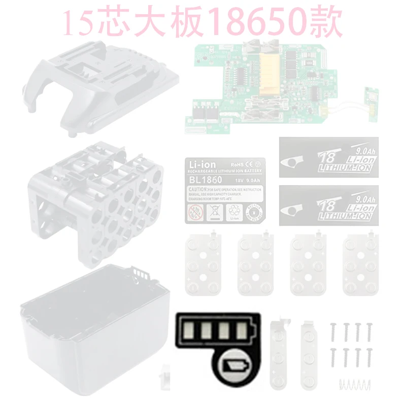 BL1830B بطارية ليثيوم أيون LED مفتاح بطاقة لاصقة العلامة لماكيتا 18 فولت 14.4 فولت بطارية ليثيوم BL1860 BL1890 BL1815 BL1415 BL1430B BL1445
