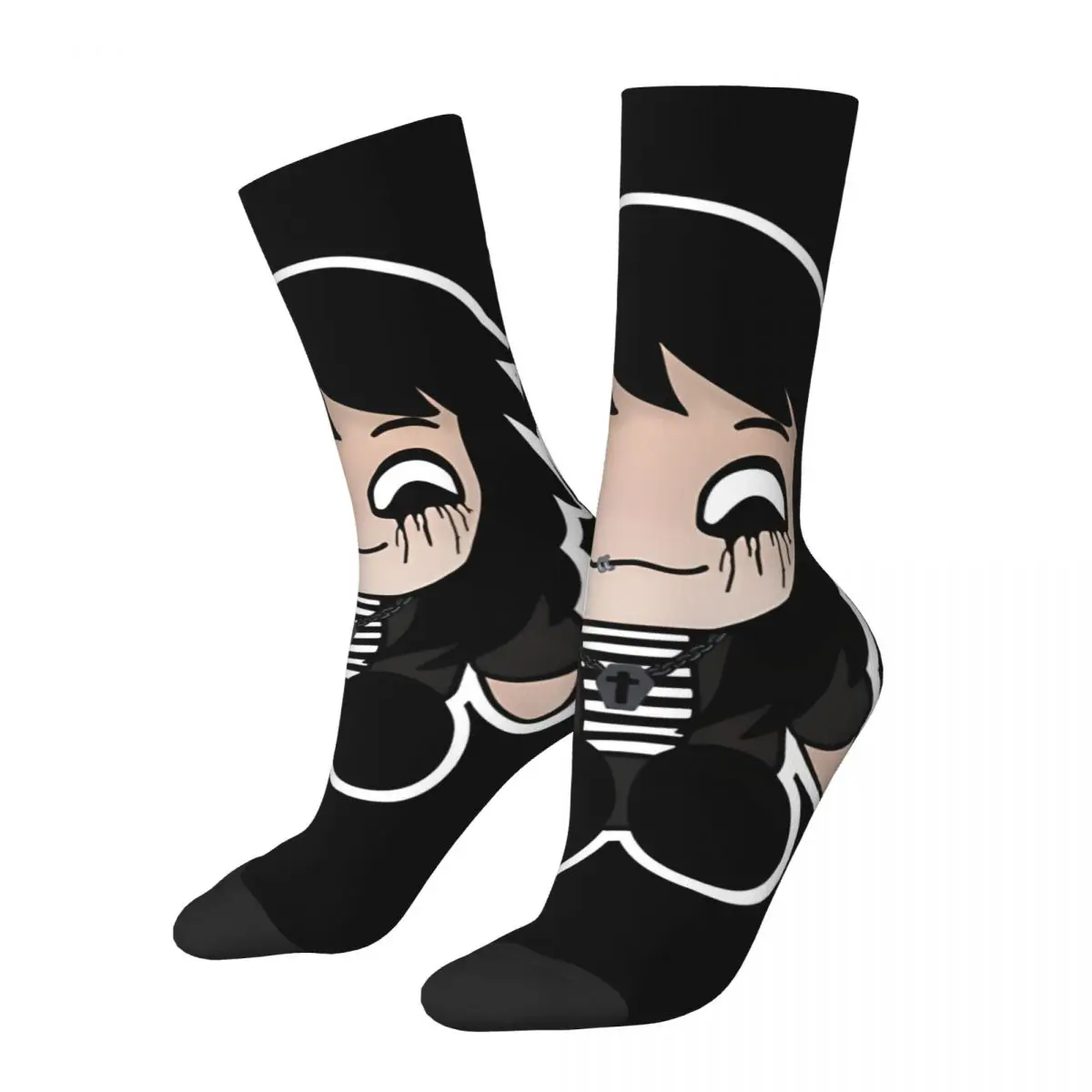 Hip Hop Retro Johnnie Guilbert Plush Crazy Men's compression Socks Unisex Johnnie Guilbert Harajuku Seamless Printed Funny