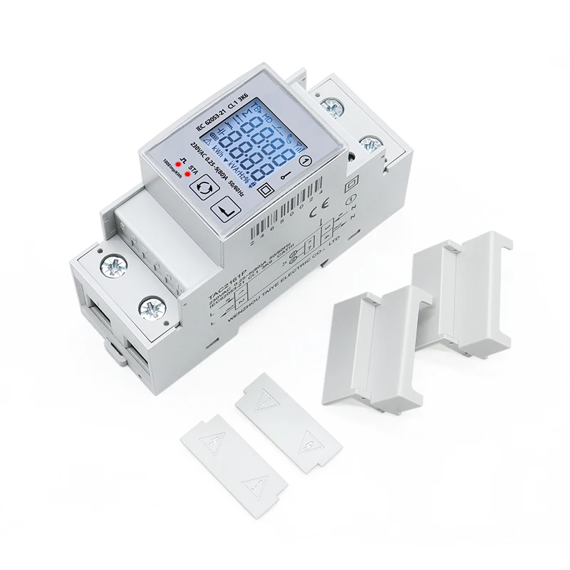 Din Rail Zigbee Single Phase Prepaid Electricity Energy Meter Remote Real-Time Switch Apartment 999999.999 kWH Meter