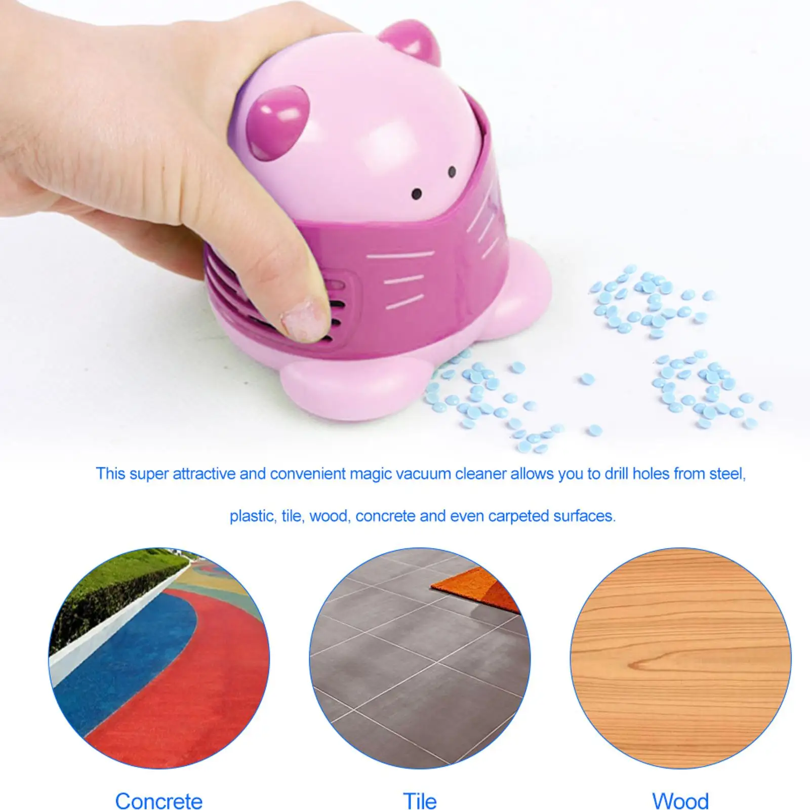 

Миниатюрный настольный пылесос для уборки остатков от сверления и других работ