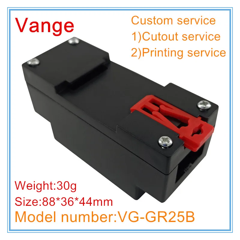 Vange din rail enclosure 88*36*44mm ABS plastic project box