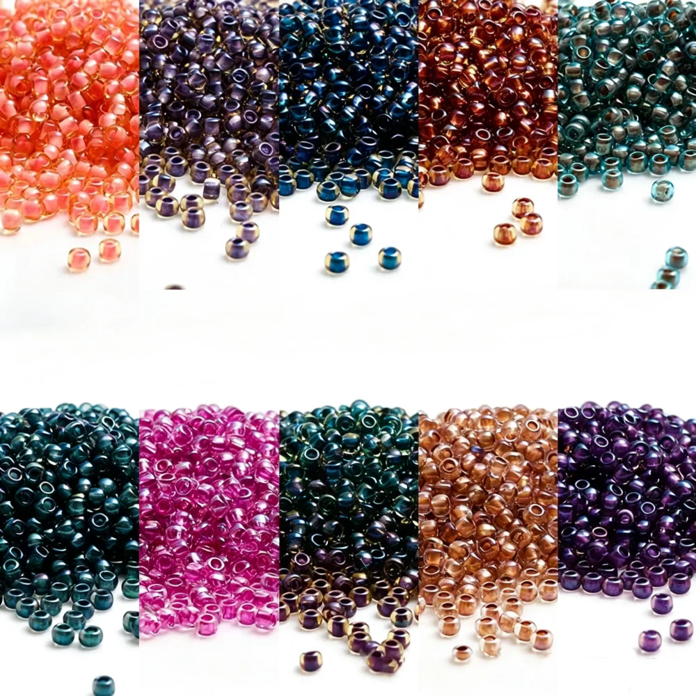 Dongbao 11/0 Pure Transparent Dye Core Glass Beads 2mm TOHO Imported DIY Handmade Beads Scattered Beads