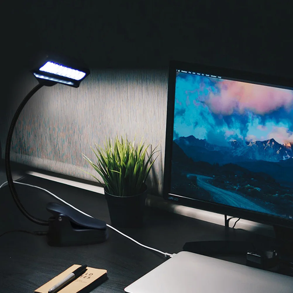 

Flexible Clip Booklight Led Music Piano Light Eye Protection Reading Lamp For Sewing Computer Travel Camping