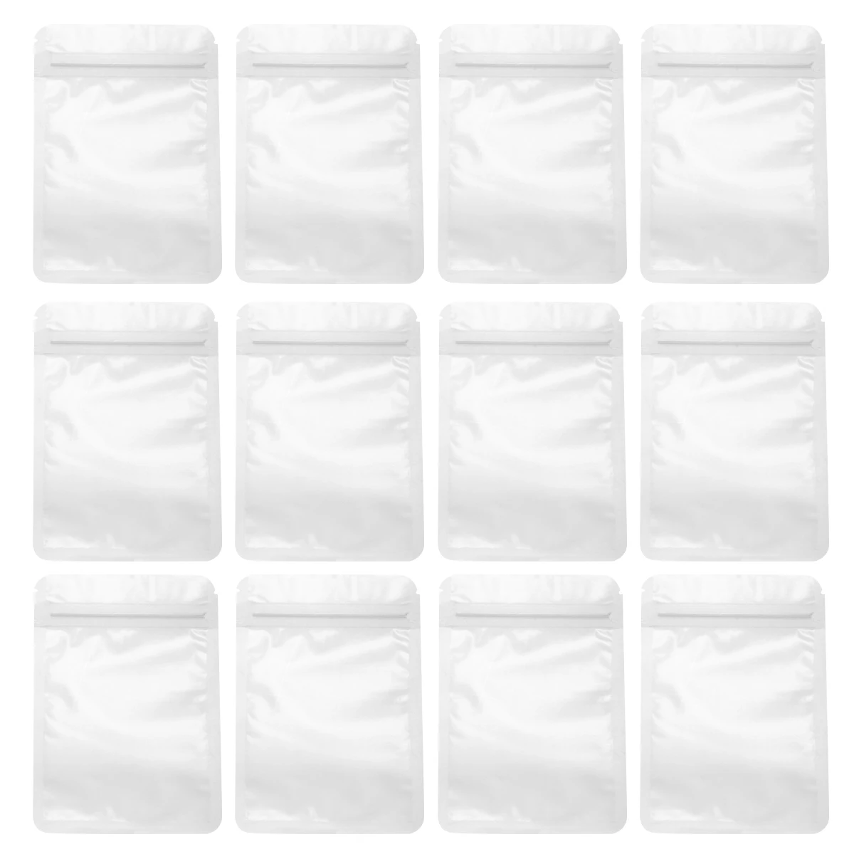 

100pcs Flat Bottom Matte Bags Self-Sealing Pouches Food Storage Packaging Snacks Spices Tea Reusable Zippered Stand for Candies
