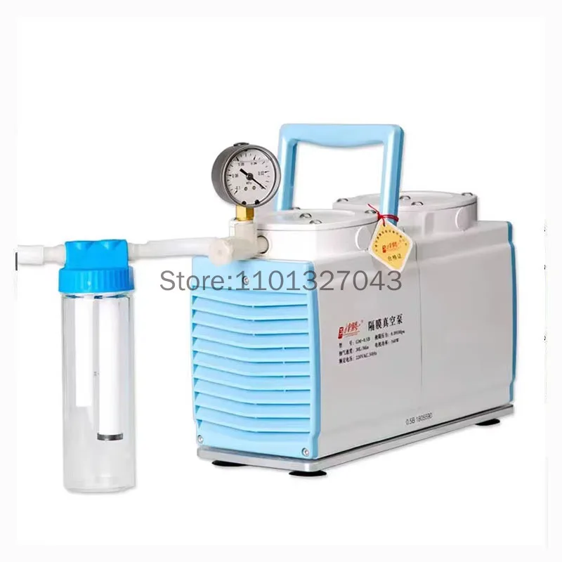 

Oilless Diaphragm Vacuum Pump Oil-free Laboratory Vacuum Pump 20L/min Negative Pressure GM-0.33A 160W 220V AC 50HZ