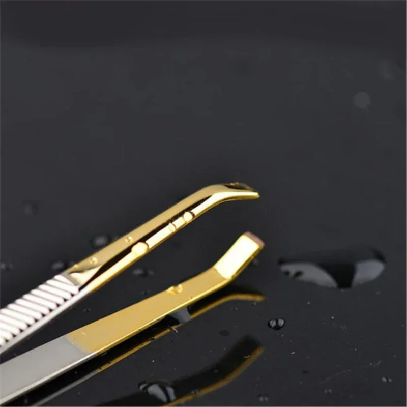 1 Stück Hochwertige Make-up-Pinzette, Augenbrauenpinzette aus Edelstahl mit schräger Spitze, Pinzette für Gesichtshaarentfernung – Detail 4