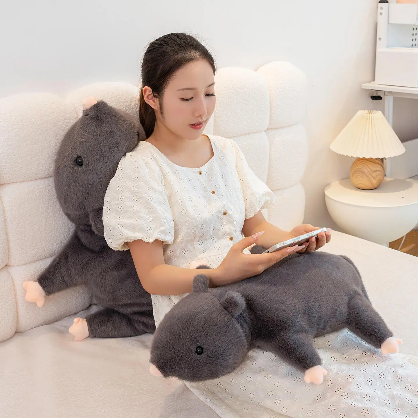 35/50/70cmの巨大なねずみのぬいぐるみ、枕クッション、グレーの長い尻尾のねずみ、動物のぬいぐるみ、家の装飾、子供へのプレゼント