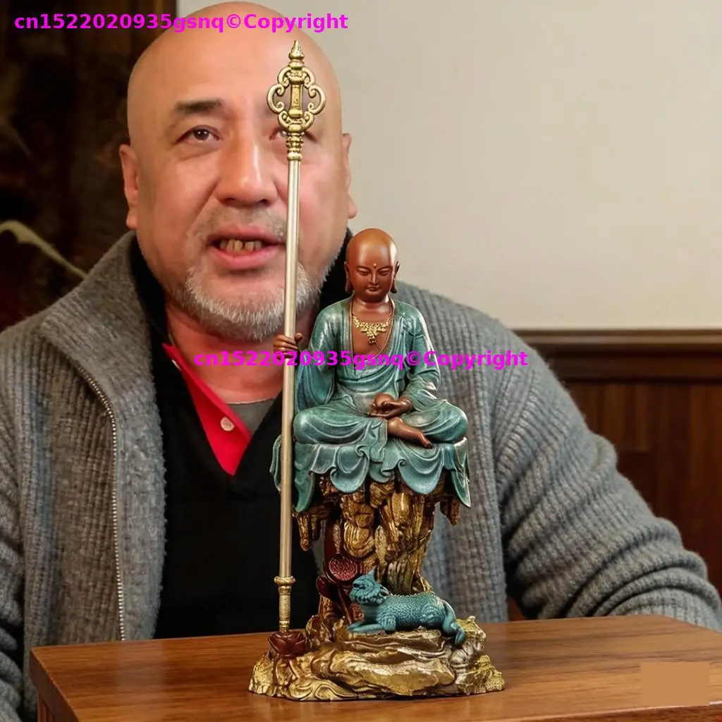 HOME family worship revered Bodhisattva buddha master bronze sculpture living room company shrine Decorative buddha ornament