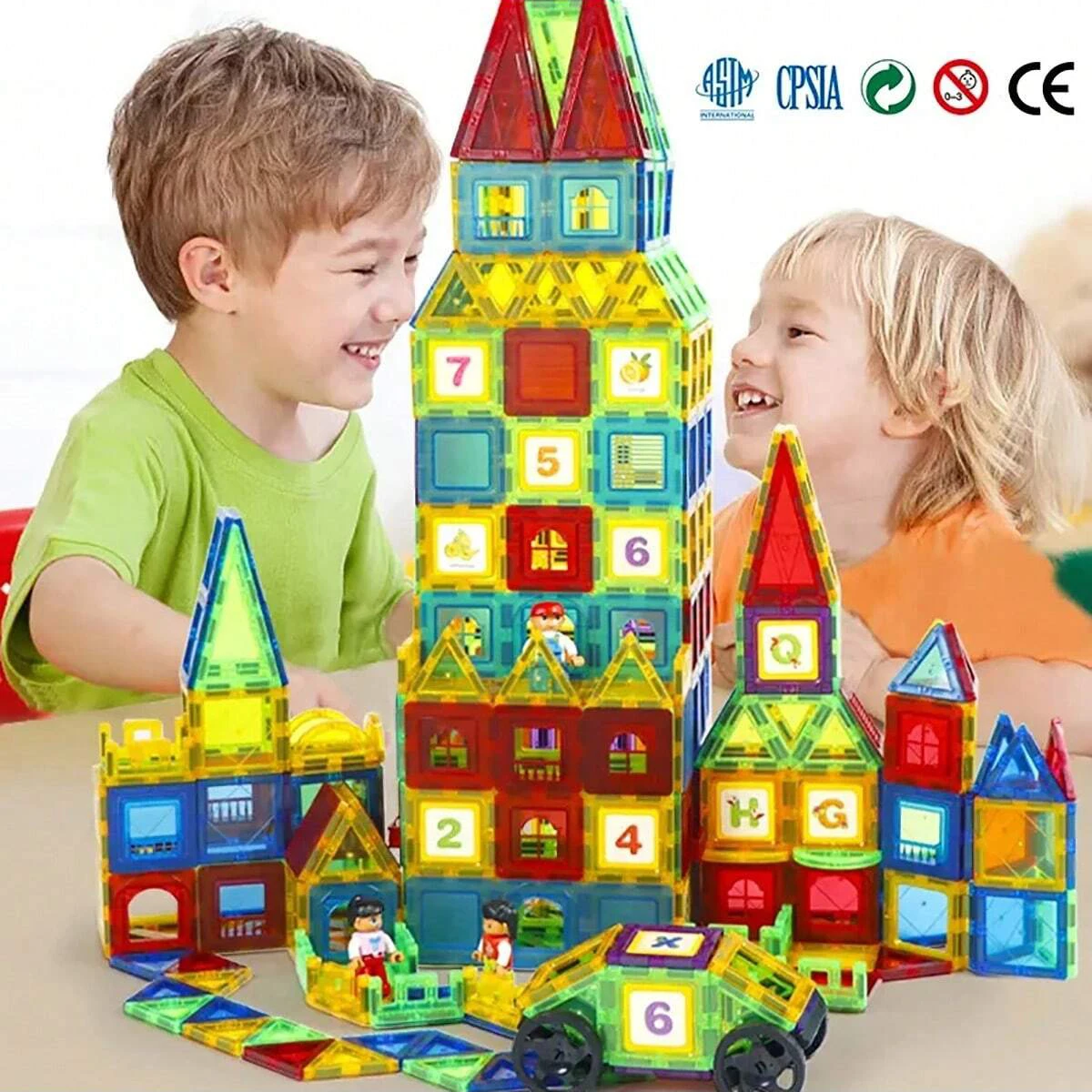 DIY Model Designer Construction Magnetic Building Block Toys Set Magnet Block Tiles Montessori Educational Toys For Kids Gifts