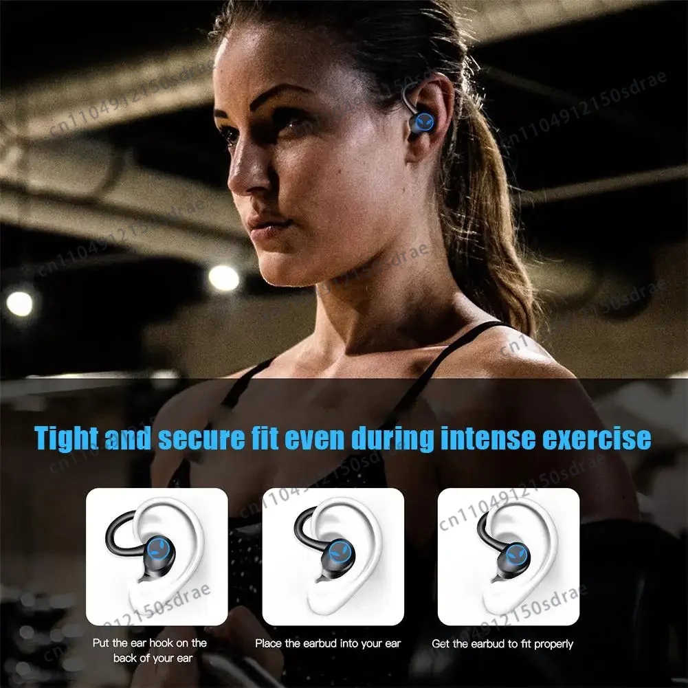 2024 Q23 Q25 PRO Sport Earhook Headphones HD Voice LED Battery Built-in MIC for Running Gym Workouts New Earphones Design