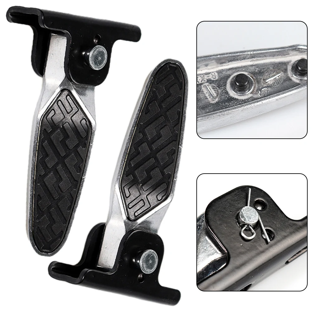 Bike Rear Pedal Metal Foldable Foot Pegs For Electric Bicycle Motorcycle Scooter Peg Pedal Platform Front Footrest Folding Pedal