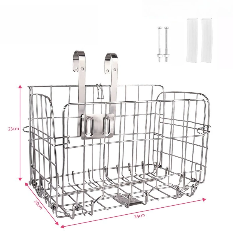 AliExpress NONE Bicycle Basket Foldable Front Basket Mountain Bike Rear Basket Rear Shelf Side Hanging Basket Riding Equipment Accessories